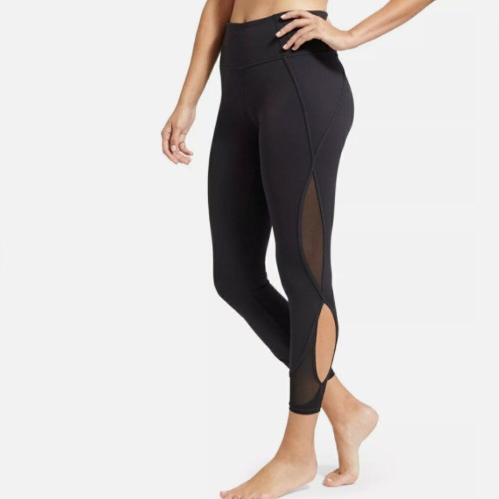 ATHLETA Salutation Mesh 7/8 Tight Leggings Black Size Small